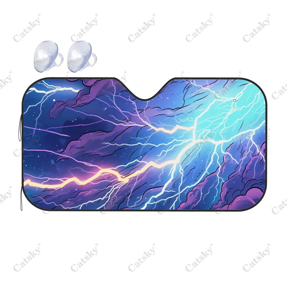 Abstract Lightning Storm Car Windshield Sunshade Front Auto Car