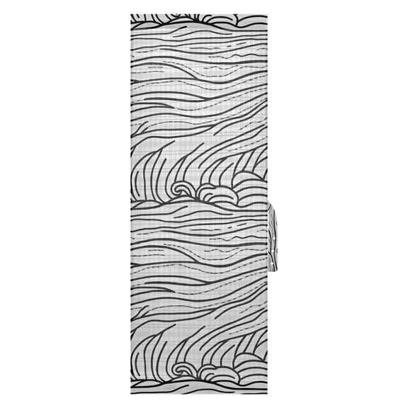 Abstract Line Art Design Door Curtain Blackout Thermal Insulated Door Side Curtain Panels Privacy 54x40in