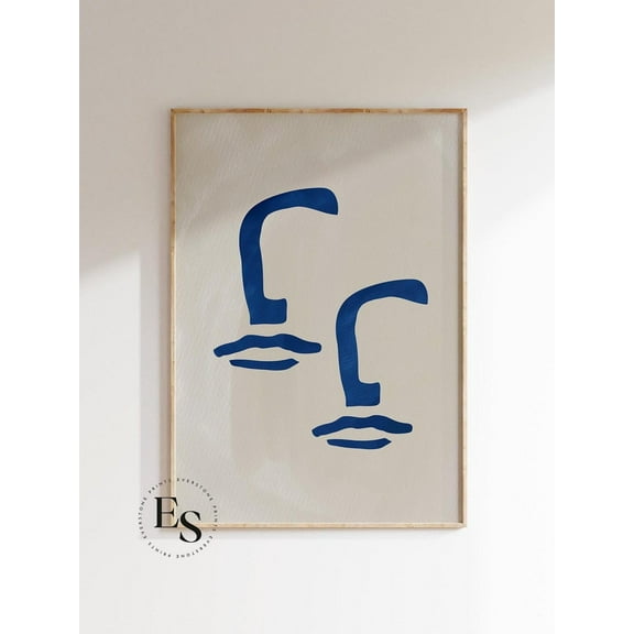 Abstract Line Art Face Print, Abstract, Modern Print, Face Drawing, Minimal, Abstract Faces Art, Wall Art, Modern Wall Decor, 8x12 UNFRAMED