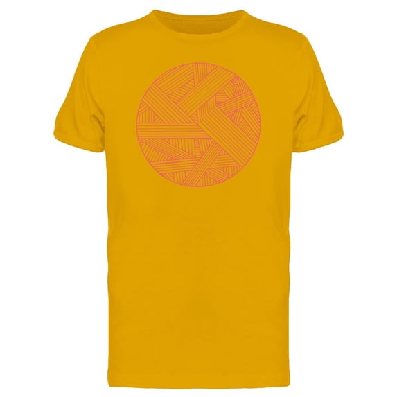 Abstract Line Art In Red Circle Tee Men's -Image by Shutterstock