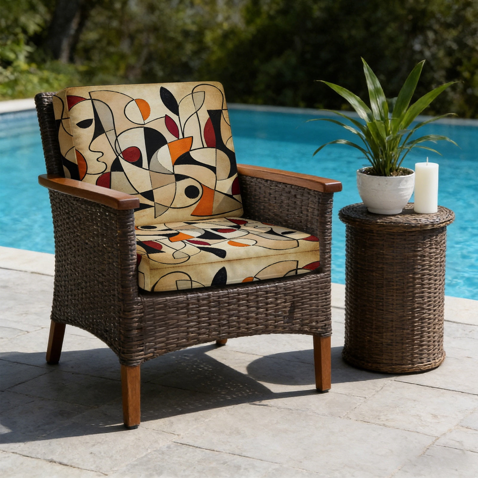 Abstract Line Art Outdoor Cushion Covers, Vintage Mini…