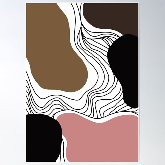 Abstract Line Art Poster Wall Art, Modern Wall Decor For Living Room Bedroom, 16x24 UNFRAMED