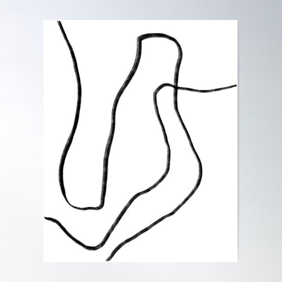 Abstract Line Art Poster Wall Art, Modern Wall Decor For Living Room Bedroom, 16x24 UNFRAMED