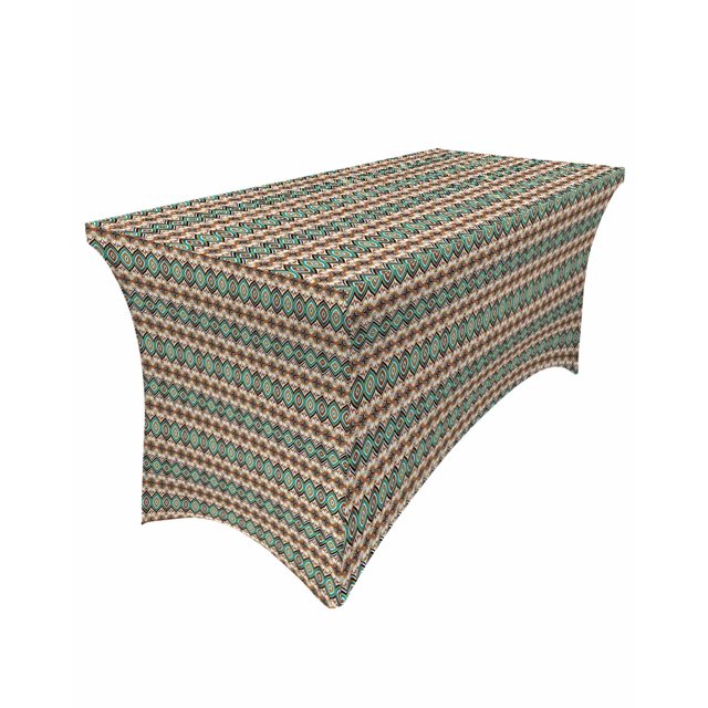 Abstract Line Bohemian Flower Elastic Table Skirt Wedding Birthday