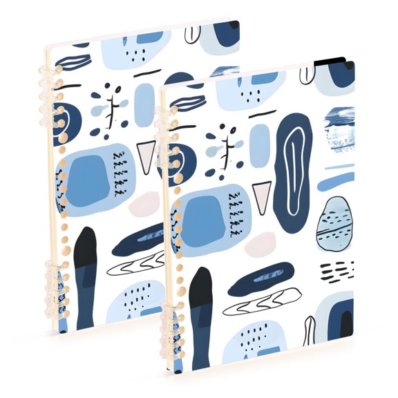 Abstract Line Doodle Art Notebook Detachable Coil Notebook Diary Plan Book A5 Size 60 Pages 1 Pack