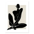 thumbnail image 1 of Abstract Line Drawing Poster, Boho Matisse Body and Leaf Print for Bedroom or Living Room, UNFRAMED 8x12, 1 of 5