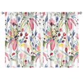 thumbnail image 1 of Abstract Line Flower Powder Curtains-blackout Curtains Bedroom Decor Living Room Darkening Grommet Window Drapes 2 Panels Set 41"x63", 1 of 2