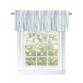 thumbnail image 1 of Abstract Line Valances for Windows, Rod Pocket Kitchen Valance Curtains - Soft & Washable Small Window Treatment for Living Room,&nbsp;Bathroom, Blue, 54x18inch, 1 of 9
