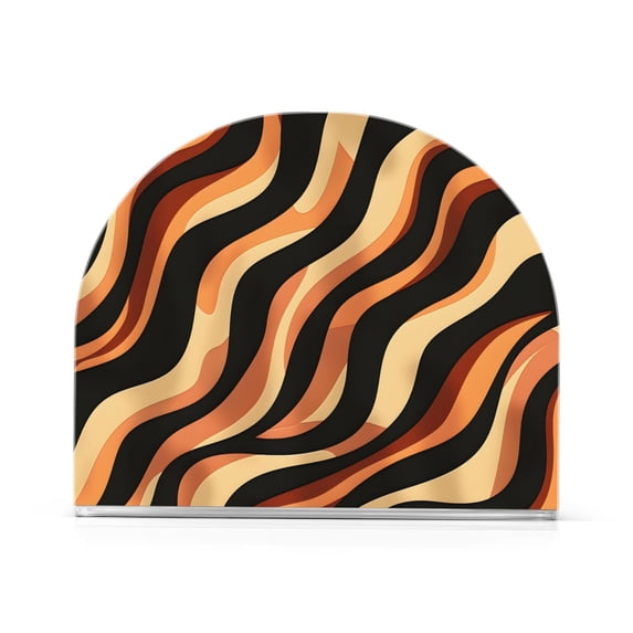 Abstract Line Wave Napkin Holder for Table Clear Napkin Stand Paper Holder Acrylic Organizer Dispenser Napkins for Dinner Kitchen Restaurant Room