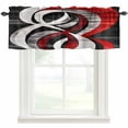 thumbnail image 1 of Abstract Line Window Valance Curtain Dark Art Rod Pocket Short Curtain for Living Room, Bedroom & Kitchen Window Decor 60x18in, 1 of 8
