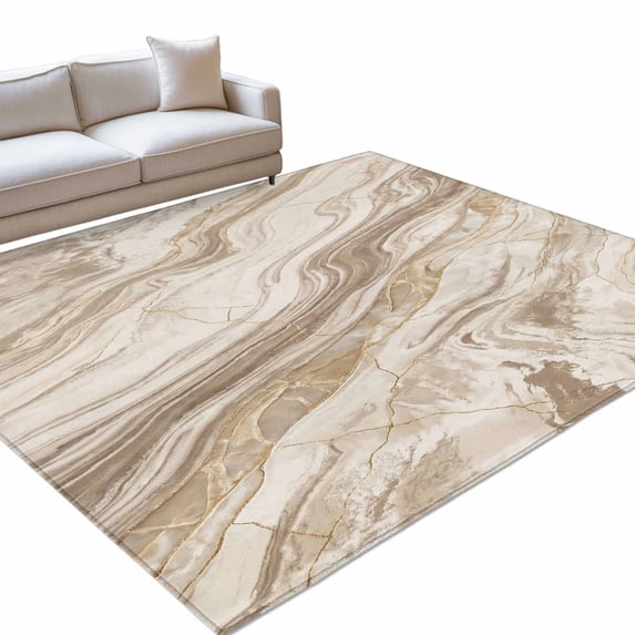 Abstract Lines Area Rugs 6x9ft Granite Brown Marble Texture Wood Grain ...