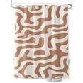 thumbnail image 1 of Abstract Lines Shower Curtain Set ，Waterproof Fabric Shower Curtains Brown Water Ripple Modern Art Simple Style Shower Curtains for Bathroom,Bathroom Decor 60"x72", 1 of 6