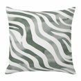 thumbnail image 1 of Abstract Lines Throw Pillow Cover White Green Water Ripple Modern Art Cotton Linen Cushion Cover Throw Pillow Case with Invisible Zipper for Couch Sofa Bed Chair Car 26x26 Inch, 1 of 14