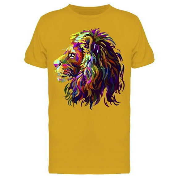 Abstract Lion Head Art T-Shirt Men -Image by Shutterstock, Male x-Large