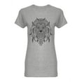 thumbnail image 1 of Abstract Lion Head Design Shaped T-Shirt Women -Image by Shutterstock, Female x-Large, 1 of 2