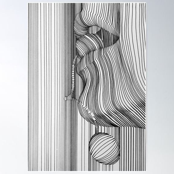 Abstract Lip Line Poster Wall Art, Modern Wall Decor For Living Room Bedroom, 16x24 UNFRAMED