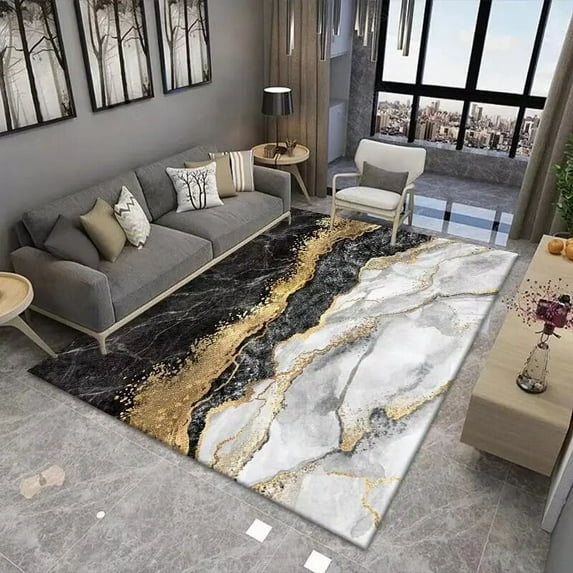 Abstract Luxury Softs Carpet for Living Room Decor Coffee Tables Mat Household Cloakroom Large Area Rugs Washable