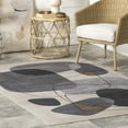 thumbnail image 1 of Abstract Machine Washable Indoor/Outdoor Area Rug, Grey, 1 of 8