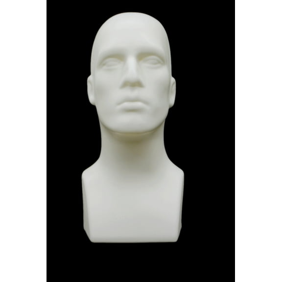 Abstract Male mannequin Head Light weight Style Display Head #PS-M-WH