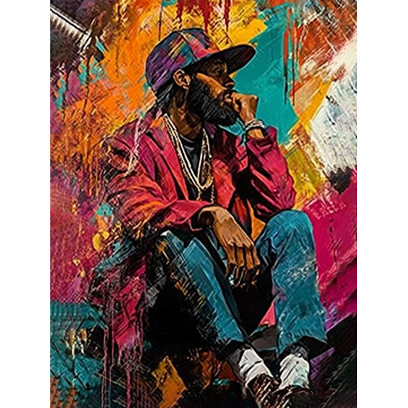 Abstract Man Portrait Decorative Painting/Canvas Art Suitable for Decorating Living Room Bedroom Office Studio Apartment and Dining Room Hallway Bathroom
