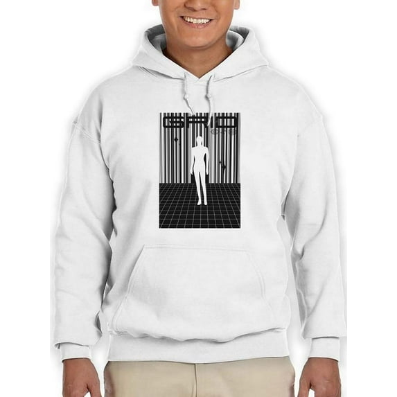 Abstract Man Techno Style Hoodie Men -Image by Shutterstock, Male Small