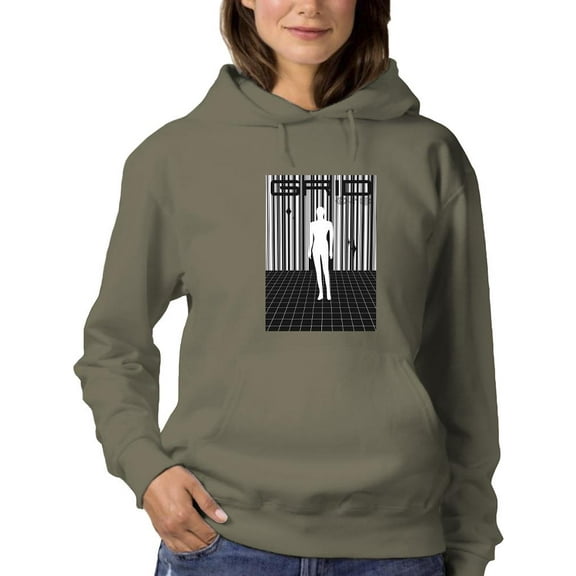 Abstract Man Techno Style Hoodie Women -Image by Shutterstock, Female x-Large