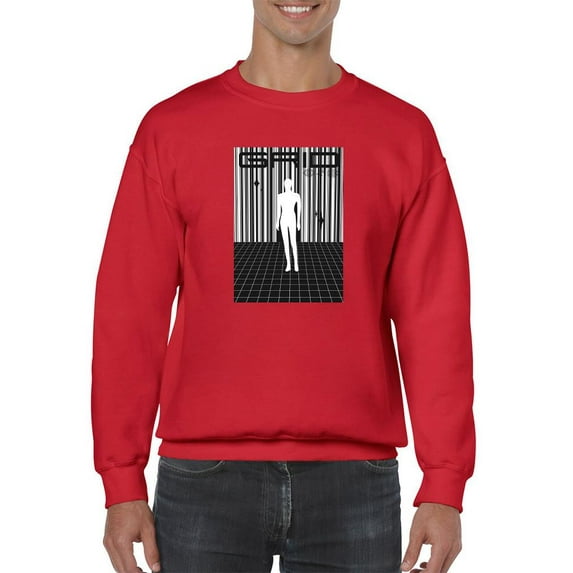 Abstract Man Techno Style Sweatshirt Men -Image by Shutterstock, Male 3X-Large