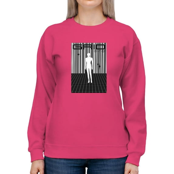 Abstract Man Techno Style Sweatshirt Women -Image by Shutterstock, Female 4X-Large