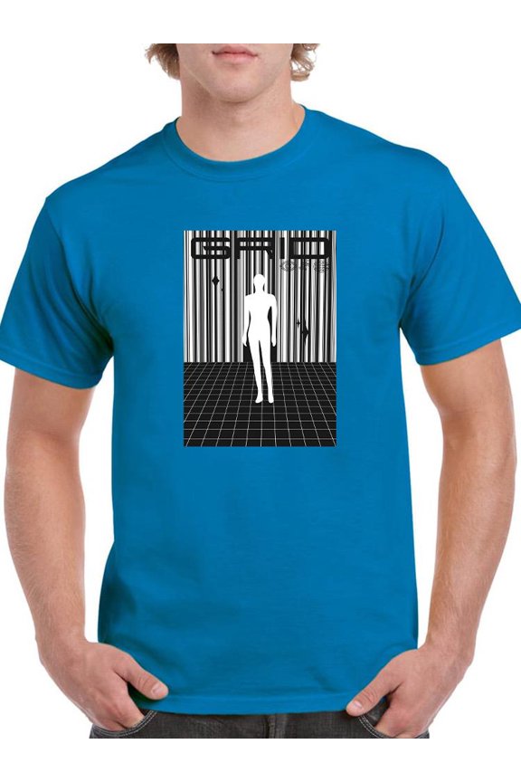 Abstract Man Techno Style T-Shirt Men -Image by Shutterstock, Male Large