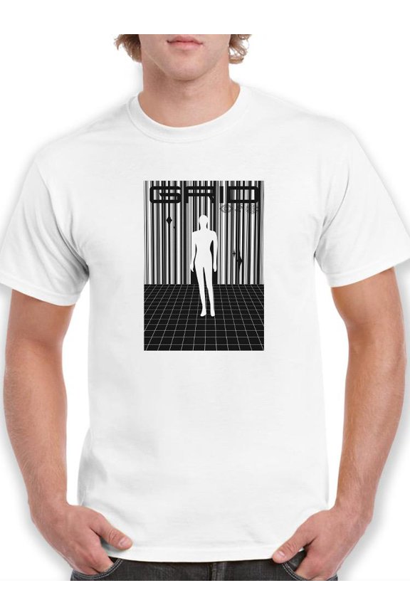 Abstract Man Techno Style T-Shirt Men -Image by Shutterstock, Male Small