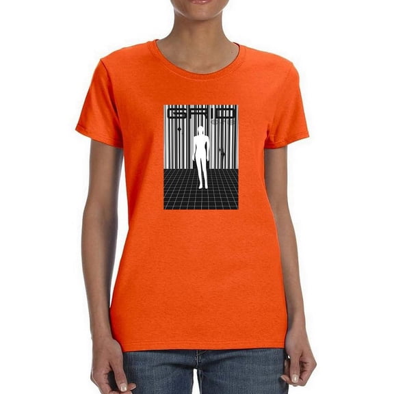 Abstract Man Techno Style T-Shirt Women -Image by Shutterstock, Female Medium