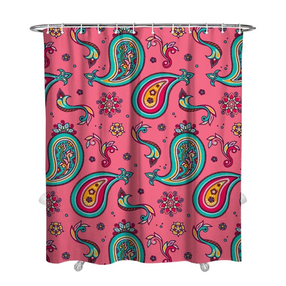 Abstract Mandala Shower Curtain - Elegant Exotic Bathroom Decor 72x84 Inches, Premium Fade-Resistant Polyester Fabric with Reinforced Metal Grommets & Hooks