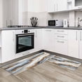 thumbnail image 1 of Abstract Marble 2 Pieces Non-Slip Kitchen Mat Set Contemporary Minimalism Art Soft Door Mat with Rubber Backing,Dirtproof Rugs for Entrance Doorway 18x30in+18x60in, 1 of 9