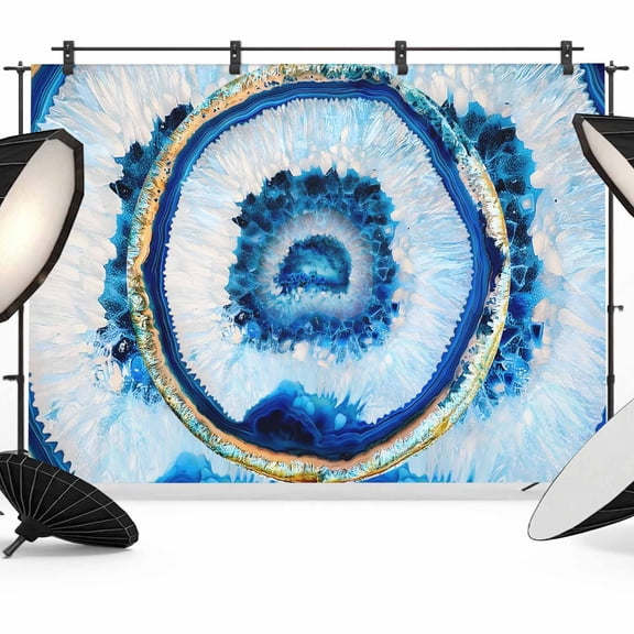 Abstract Marble Art Photography Backdrop 7x5FT, Manau Blue White Decoration Photo Backdrops, Background for Photography Studio Photo Studio Background, Back Drop for Photoshoot