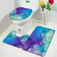 thumbnail image 1 of Abstract Marble Bath Mat Sets Pink Blue Green Textured Modern Geometric Home Carpet Bathroom Decor Floor Rugs Toilet Lid Cover, 1 of 5