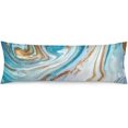 thumbnail image 1 of Abstract Marble Body Pillow Cover Ocean Blue and Gold Modern Cushion Long Pillowcase with Zipper Luxury Pillow Covers Decorative Soft Large Bedding Pillow Cases for Beddroom,Couch,Home Gifts 20"x54", 1 of 6