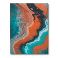 thumbnail image 1 of Abstract Marble Composition In Orange and Blue I 8 in x 12 in Painting Canvas Art Print, by Designart, 1 of 4