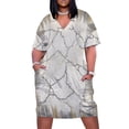 thumbnail image 1 of Abstract Marble Design Loose Pocket Dress Dresses Summer Summer Dresses for Women, 1 of 9
