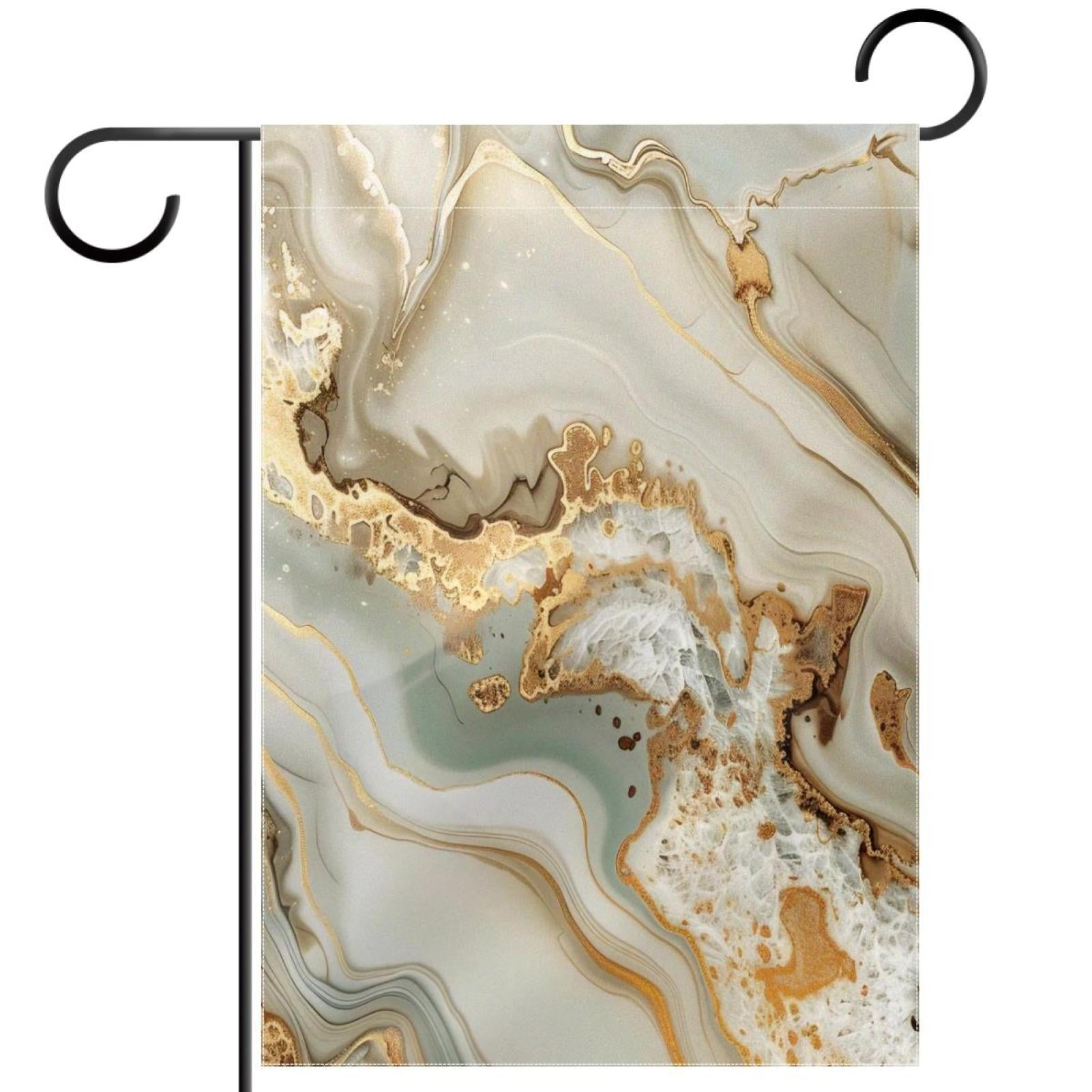 Abstract Marble Grey Double Sided Garden Flag Decorative Weather Resistant Yard Flag, Large DIY Vertical Flag for Farmhouse Patio Lawn, 28x40 Inch
