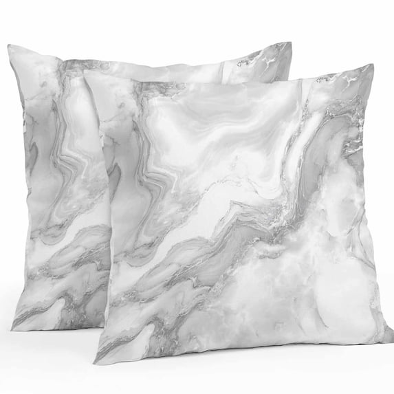 Abstract Marble Outdoor Pillow Covers Pack of 2 Minimalist Art Back Texture Minimalist Art Waterproof Throw Pillow Covers Decorative Cushion Cases for Patio Garden Tent Balcony Couch 20x20 inch