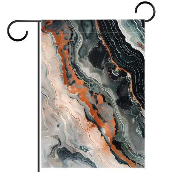 Abstract Marble Pattern Garden Flag Double Sided House Flag for Outdoor Home, Personalized All Year Round Yard Decor 12 x 18 Inch