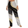 thumbnail image 1 of Abstract Marble Print Fabric Winter Female Pants Flannel High Waist Women Pants Lady Warm Straight Leg Plush Trousers, 1 of 7