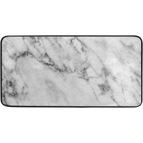 Abstract Marble Print Kitchen Rug Mat Non Slip Anti Fatigue Standing Mat Runner Rug Washable for Kitchen Bathroom Decoration, 24 x 16 Inch