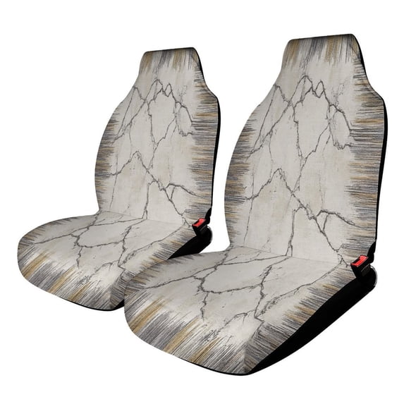 Abstract Marble Rug Design Car Seat Covers Front Seats Universal Fit for Cars SUV Truck Auto Interior Accessories