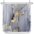 thumbnail image 1 of Abstract Marble Shower Curtain Gold & Purple Marble Texture Luxurious and Durable Polyester Waterproof and Easy to Clean Perfect for a Modern Bathroom Makeover Includes Hooks (72"x72), 1 of 6