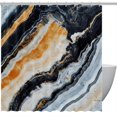 Abstract Marble Shower Curtain, Waterproof Polyester Fabric Bathroom