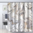 thumbnail image 1 of Abstract Marble Shower Curtain for Modern Bathroom Decor Waterproof Fabric Shower Curtain Set with Hooks 72 x 72 in, 1 of 7