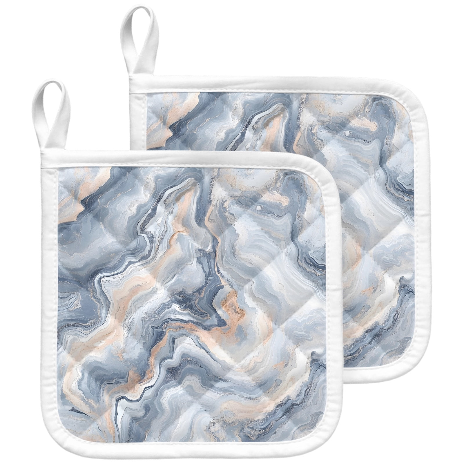 Abstract Marble Texture Art Kitchen Potholder Heat-proof Pot Holders ...