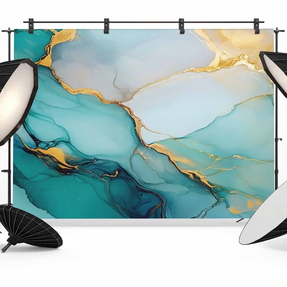 Abstract Marble Texture Backdrop for Photography, Dark Green Gradient Watercolor Photo Backdrop Portrait Background Party Banner Photo Backgrounds for Studio Booth Props, 7x5ft