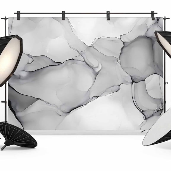 Abstract Marble Texture Backdrop for Photography, Gradient Light Gray Photo Backdrop Portrait Background Party Banner Photo Backgrounds for Studio Booth Props, 7x5ft